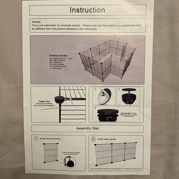 COPY - Animal Cage Indoor Portable Metal Wire. Fence for Small Animals (28 blue… - Picture 5 of 9